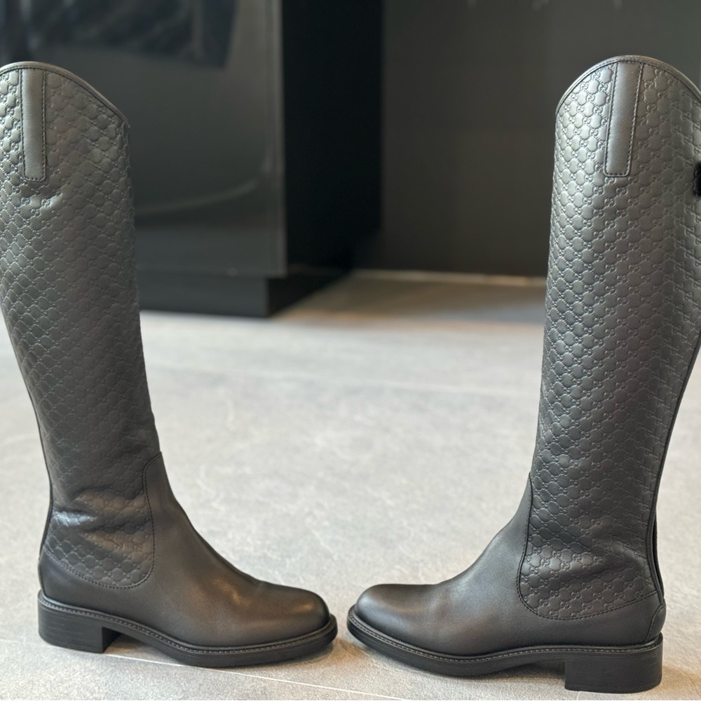 Gucci Guccissima riding boot size 7